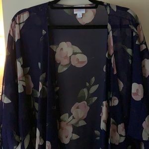 Lularoe floral Shirley kimono XL